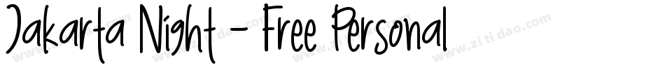 Jakarta Night - Free Personal Use字体转换